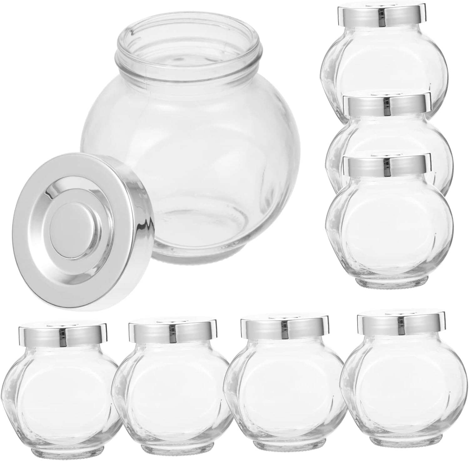 Alipis Glass Jars with Lids 10pcs DIY Canisters Storage Gifts Kitchen Jars Sugar