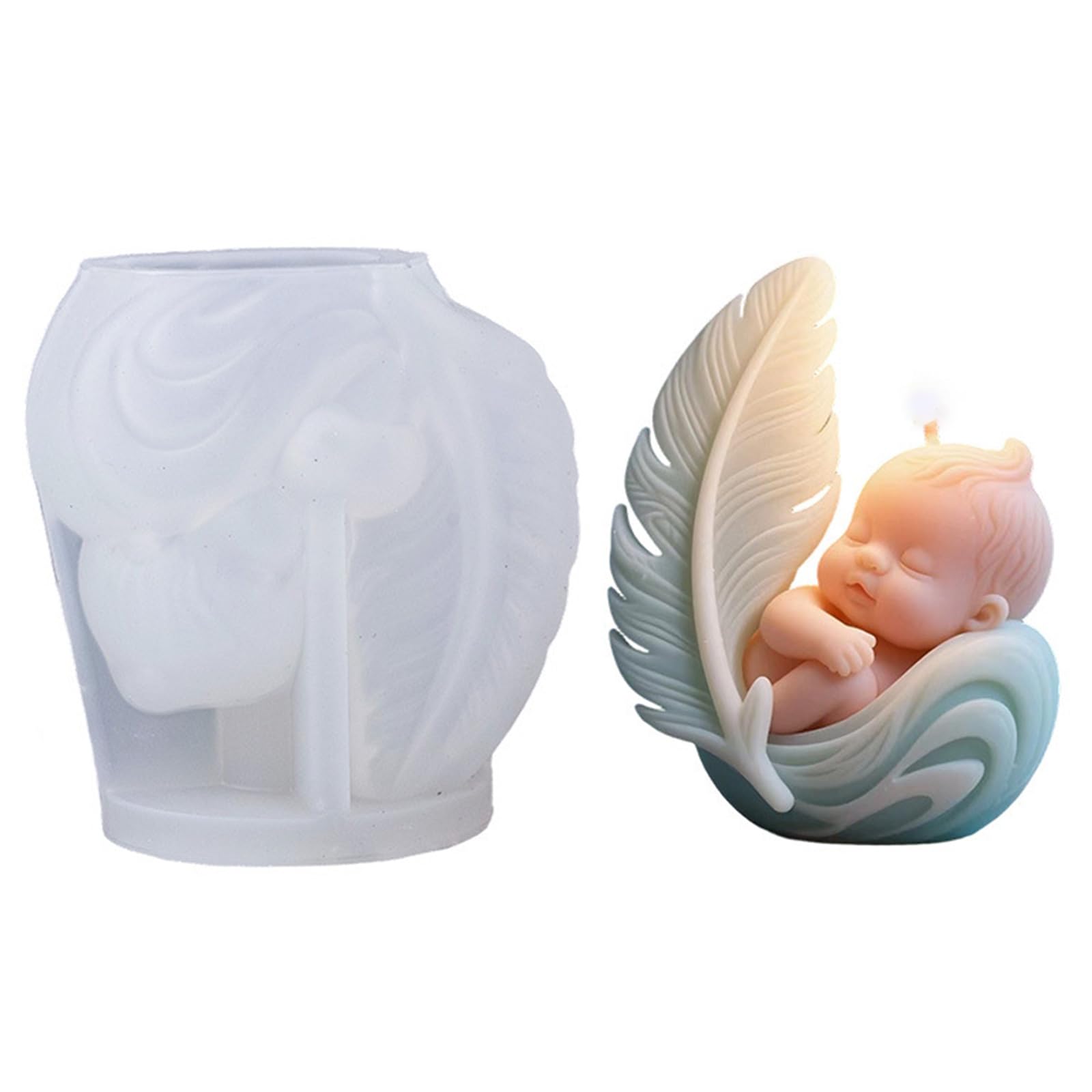 ZEPFJHE Easy to Use Silicone Featuring Detailed Sleep Angelic Designs for Craft Projects Easy Use