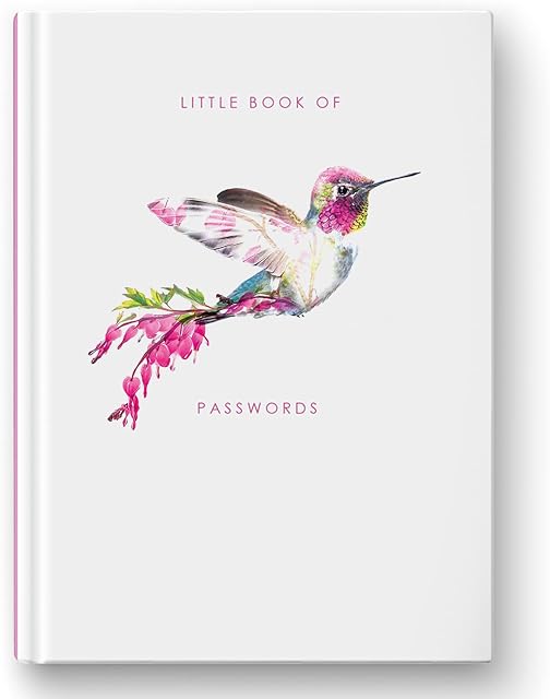 Lola Design - Hummingbird Password Book - Planners & Organisers - Cute Stationery - A6 Notebooks