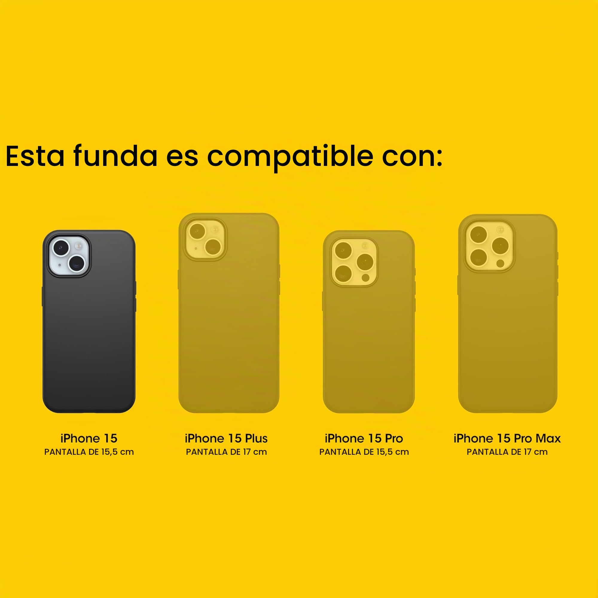 Otterbox Funda Serie Clear Case con MagSafe para iPhone 15 a Prueba de Golpes y caídas, Ultra Fina, Funda Protectora, Testada 3X con los estándares Militares anticaídas, London