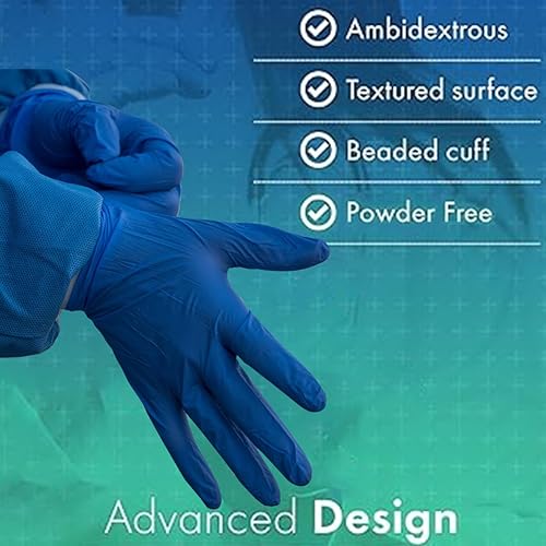 Miniatura 2 de Jointown Guantes de nitrilo para examen médico, sin látex ni polvo, guantes desechables con clasificación quimioterapia de 4 mil para médicos,