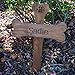 Personalized Name Dog Bone Memorial Cross - Wood Burial Grave Marker