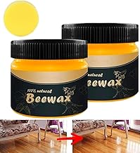 Barasti® Beewax Furniture Polish with sponge, Natural Traditional Beewax Wood Polish Shine for Furniture, Wood, Cabinet, Wardrobe for Restoring Back Wood Shine Polish (1)