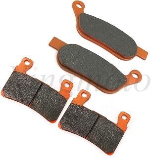 NBX- (FA296 FA458) substituição de pastilhas de freio para compatível com Harley FLSTF/FLSTFB Fat Boy LO FXSB Breakout 2015-2017 fibra de carbono frontal traseira /