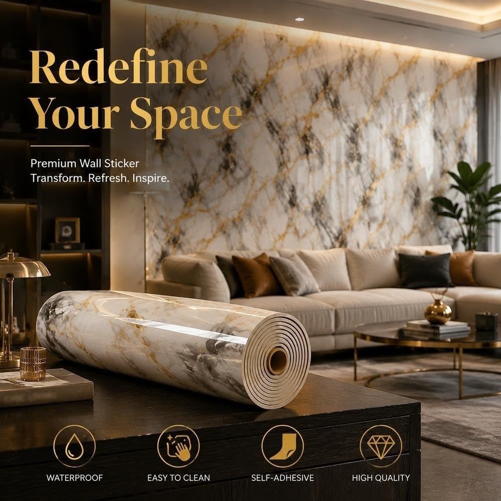 Peel and Stick Marble Ceramic Wall Panels Backsplash Tile, DIY Installation
