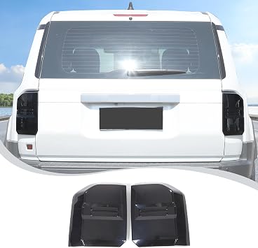 Rear Tail Light Cover Tail Lamp Shell Shade Guard Trim Frame Compatible with Toyota Land Cruiser Prado 250 J250 LC250 2024-2026,ABS Car Taillight Protective Shell Bezels Smoke Black Taillight Shell