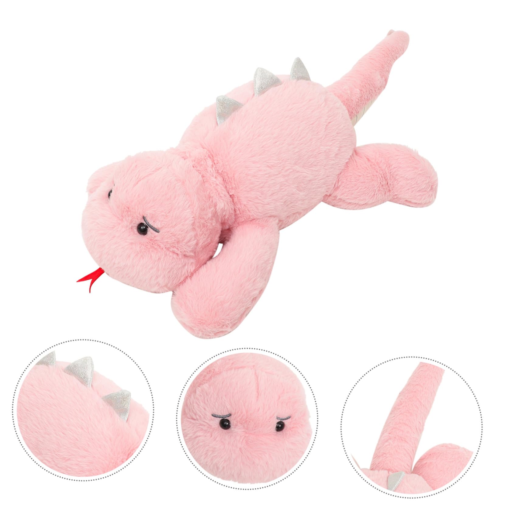 Peluche Dinosaurio Rosa de Felpa y Algodón PP, 1 Pieza