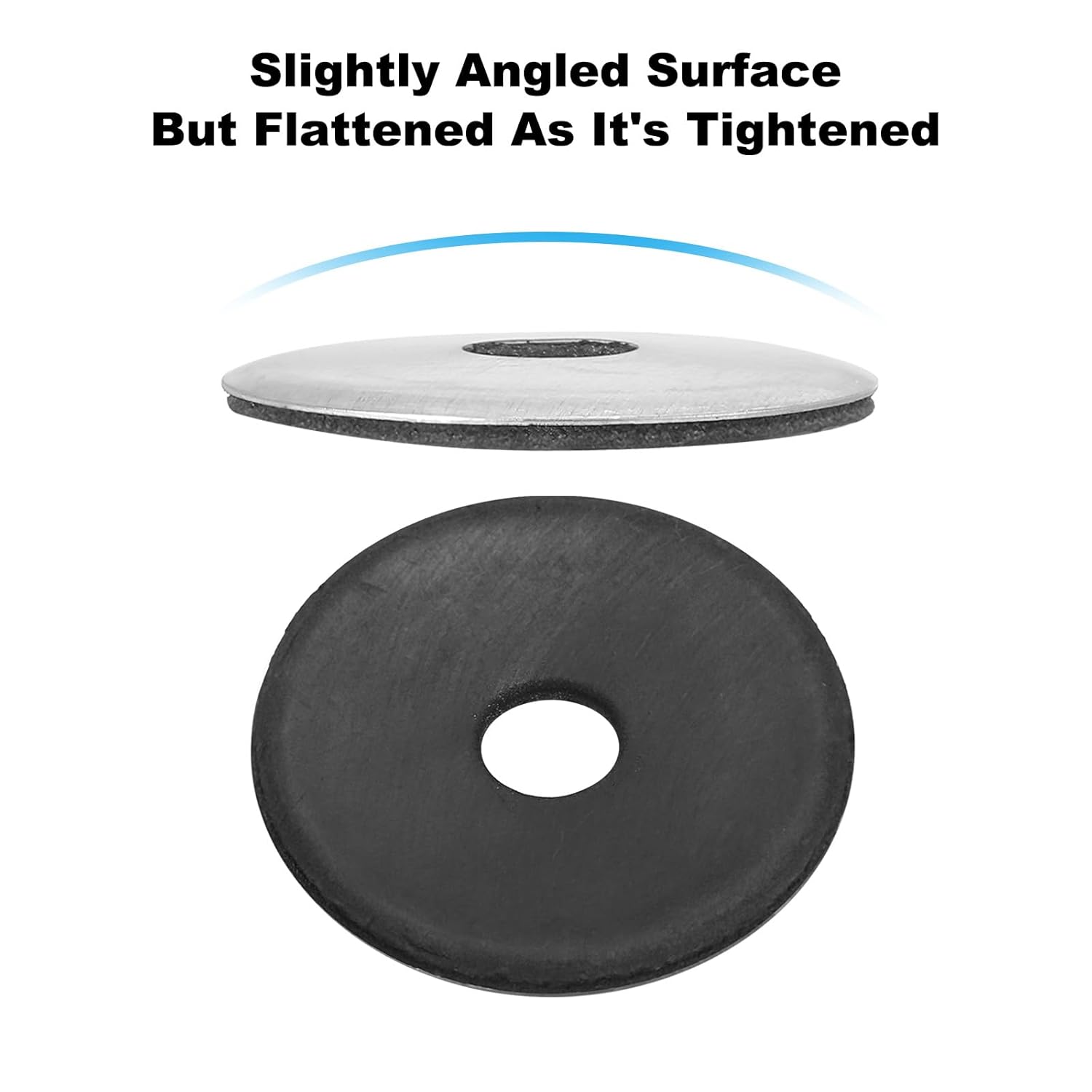 PATIKIL 5/16" x1 1/4" EPDM Bonded Sealing Washers, 100 Pieces Galvanized Neoprene Rubber Backed Screw Gasket for Industrial Home Machinery Ships Roof