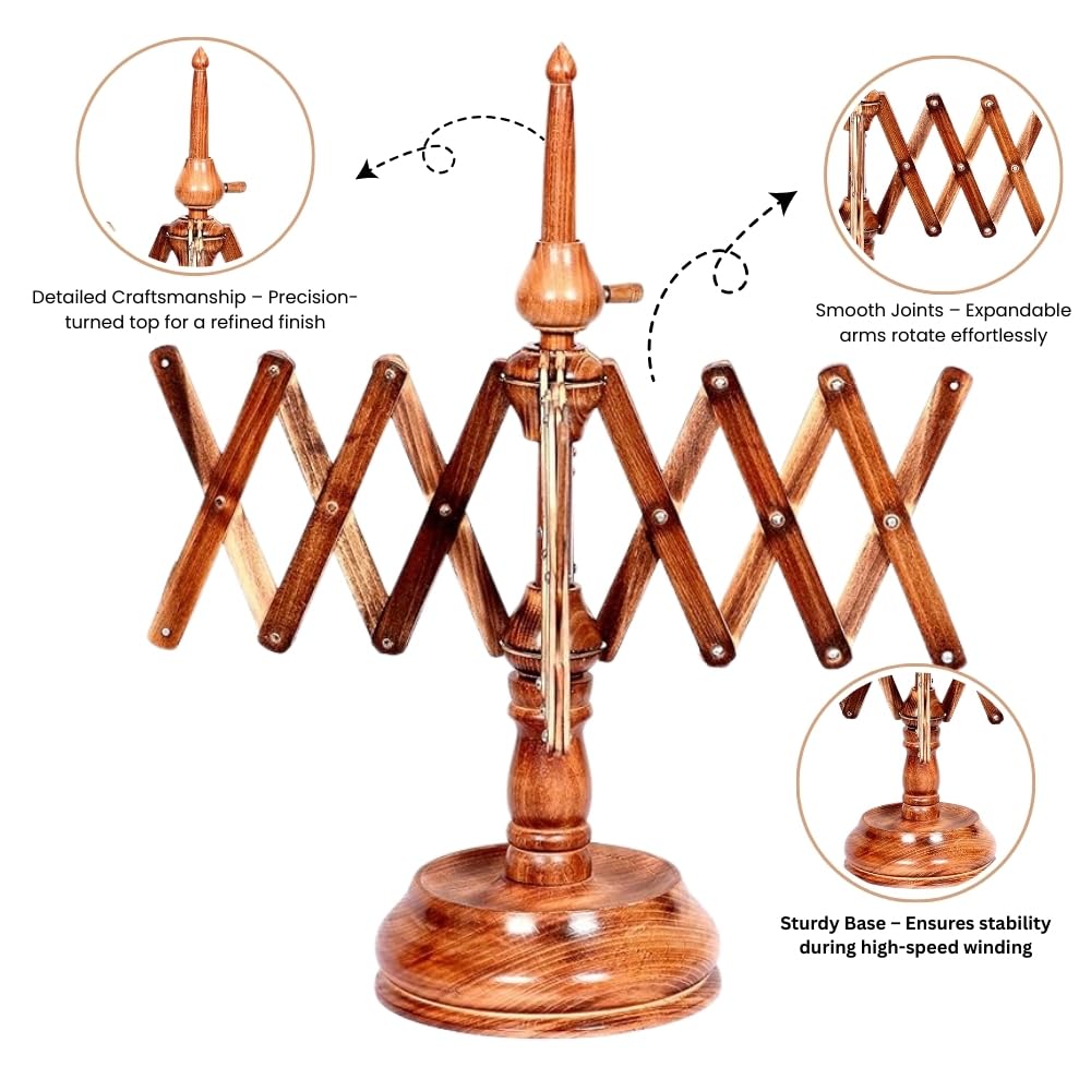 Amazon.com: Antique Wooden Yarn Swift Umbrella Style Handmade Wool