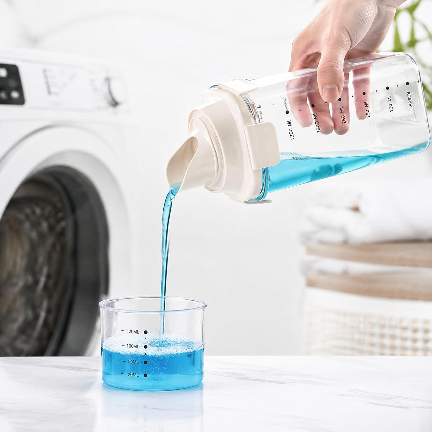 2 Pack Laundry Detergent Dispenser, 50oz Liquid Soap Container