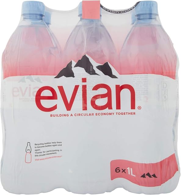Evian Pet, 6 sztuk, jednorazowe (6 x 1 l)