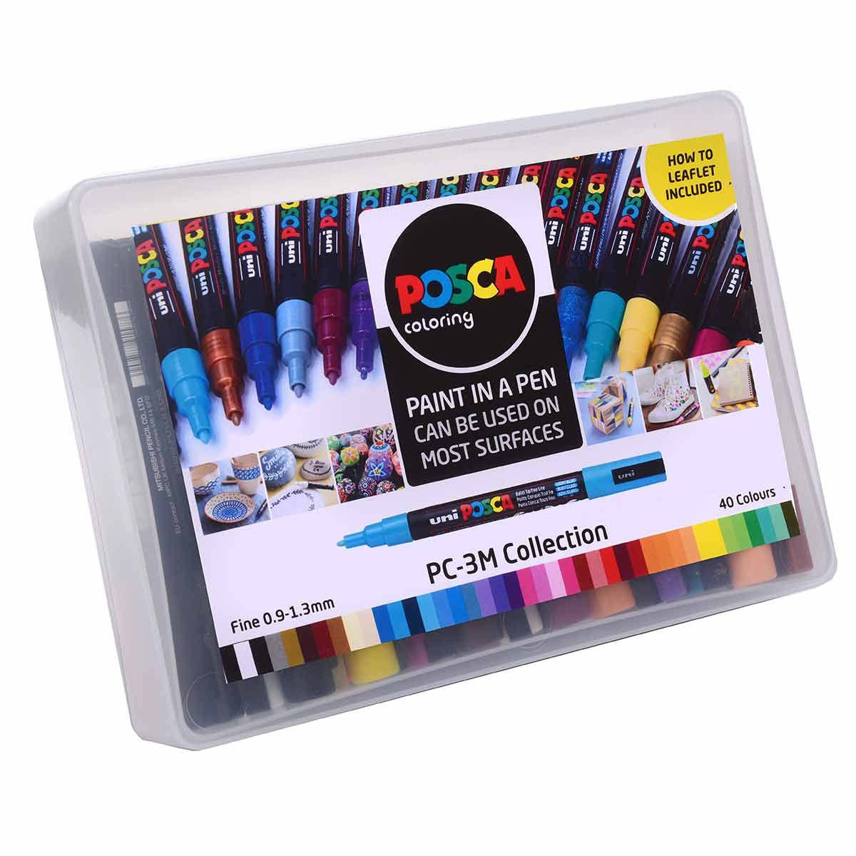 Posca PC-3M permanentne markery na bazie wody. Cienka końcówka do sztuki i rzemiosła. Zastosowanie na wielu powierzchniach na drewnie, metalu, papierze, płótnie, kartonie, tkaninie szklanej, ceramice,