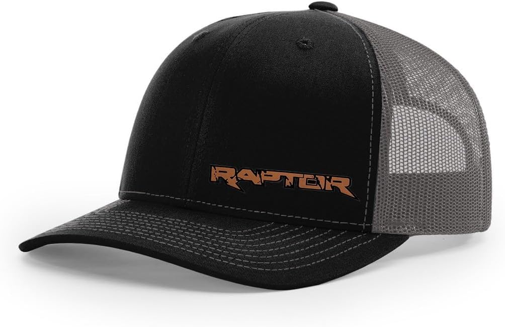 Ford Raptor F150 Truck Logo Side Panel Laser Engraved Leather Patch Richardson 112 Snapback Trucker Hat Cap