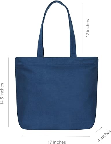 Miniatura 4 de Ecoright Bolsa de lona estética para mujer, bolsa grande con cremallera y bolsillo, bolsa de mano para mujer, para yoga, trabajo, playa