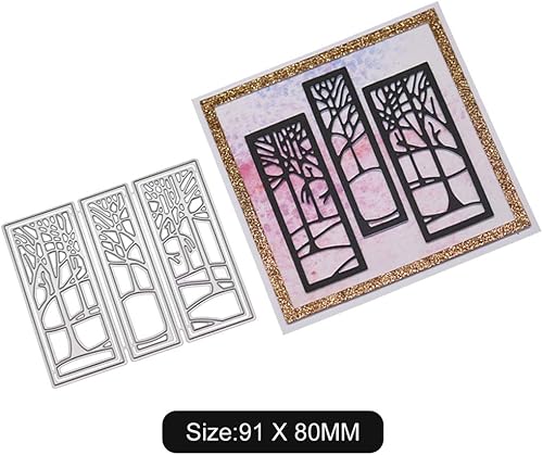 Miniatura 2 de Troqueles para morir para metal CraftBUZHI Troquel de corte Feliz Navidad troquelado para tarjetas y álbumes de recortes (troqueles forestales)