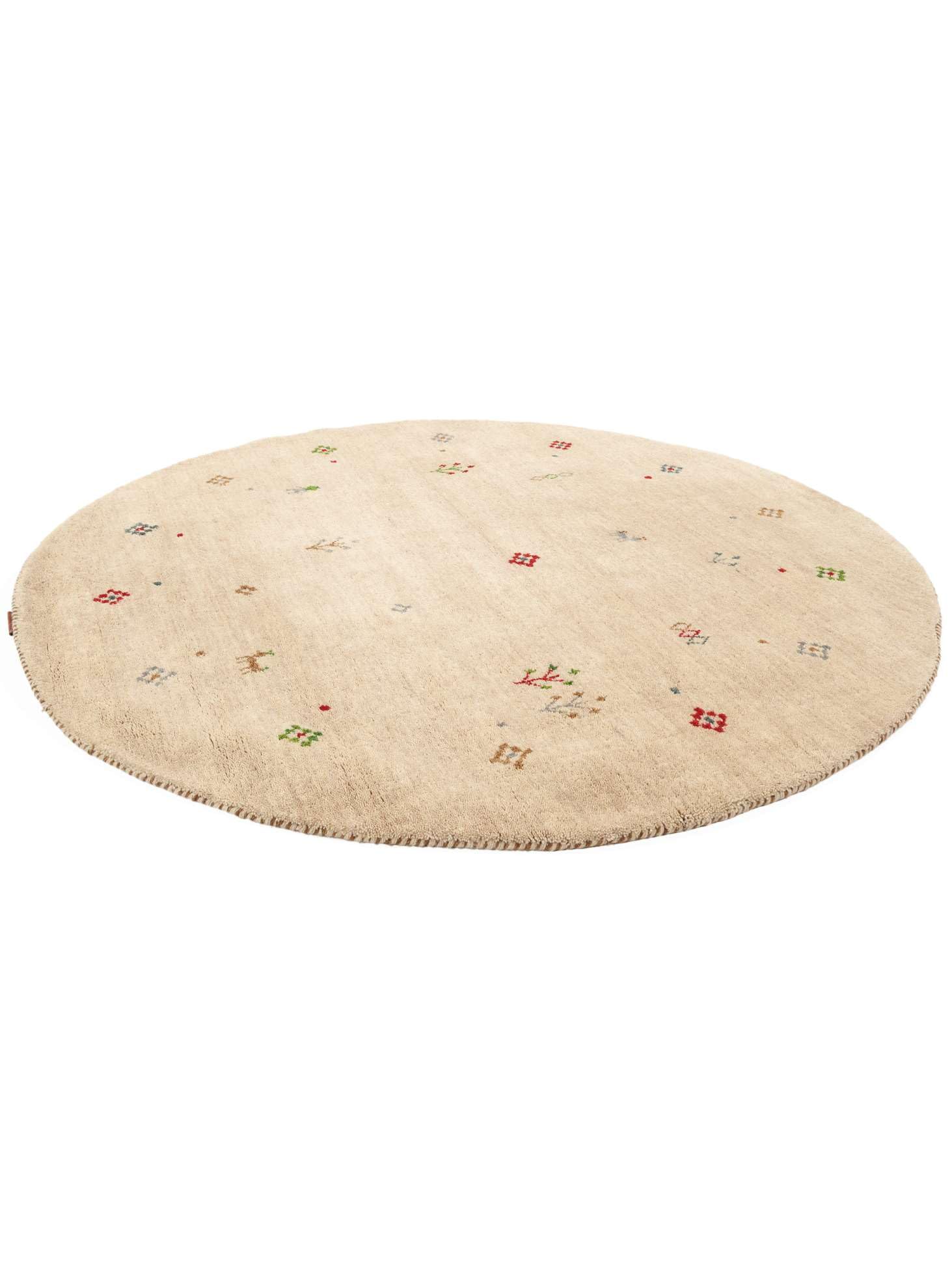 RugVista Gabbeh Giza Tapis, Ø 150 cm, Beige