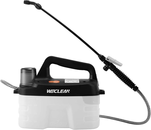 WECLEAN Electric Garden Sprayer, 4L Sprayer with 2.0 Ah Rechargeable Battery Up to 3 Hours Runtime, Pump Sprayer for Garden, Battery Powered Sprayer for Gardening, Weed Killer Sprayer for Agriculture