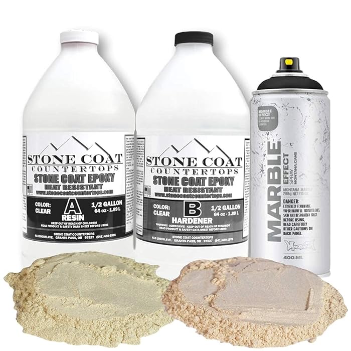 Buy Stone Coat Countertops 1 Gallon Epoxy Resin Kit with Marble Spray