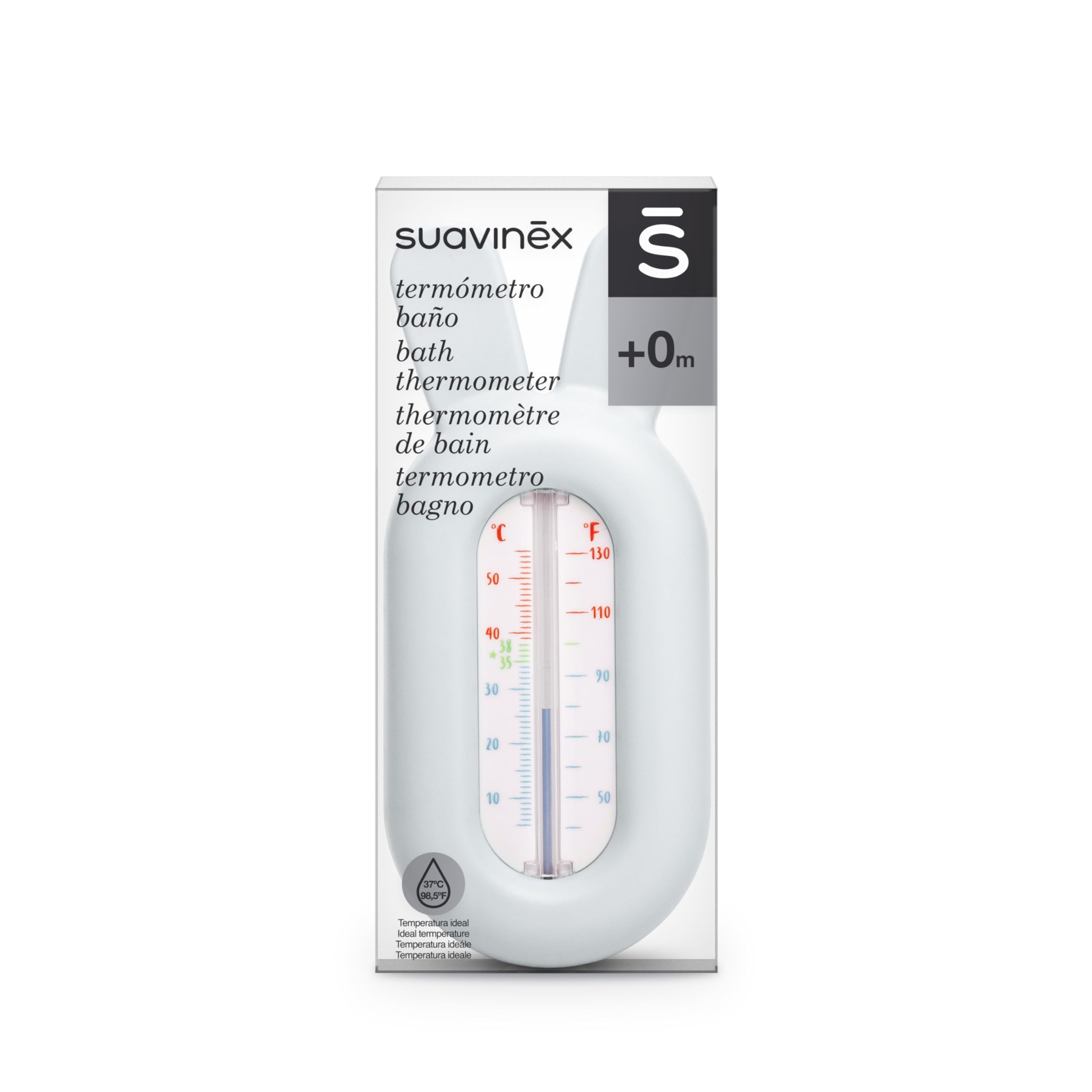 Suavinex, Termometro da bagno per bambini + 0 mesi, termometro per acqua, senza mercurio, preciso e con scala di colori, robusto e facile da difendere, Dreams blu
