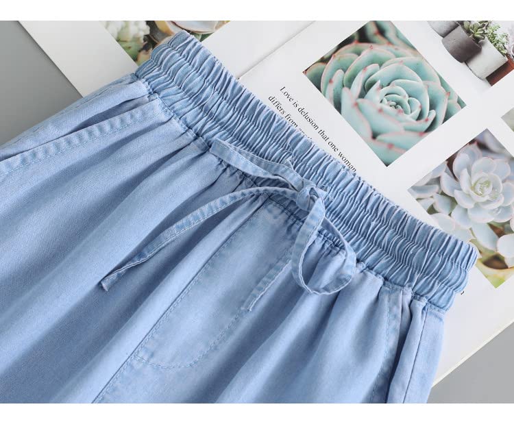 ASHER FASHION Girls' Big Kids Jeans Stretch Jogger Pants Casual Drawstring Skinny Jeans Elastic Waist Leggings4