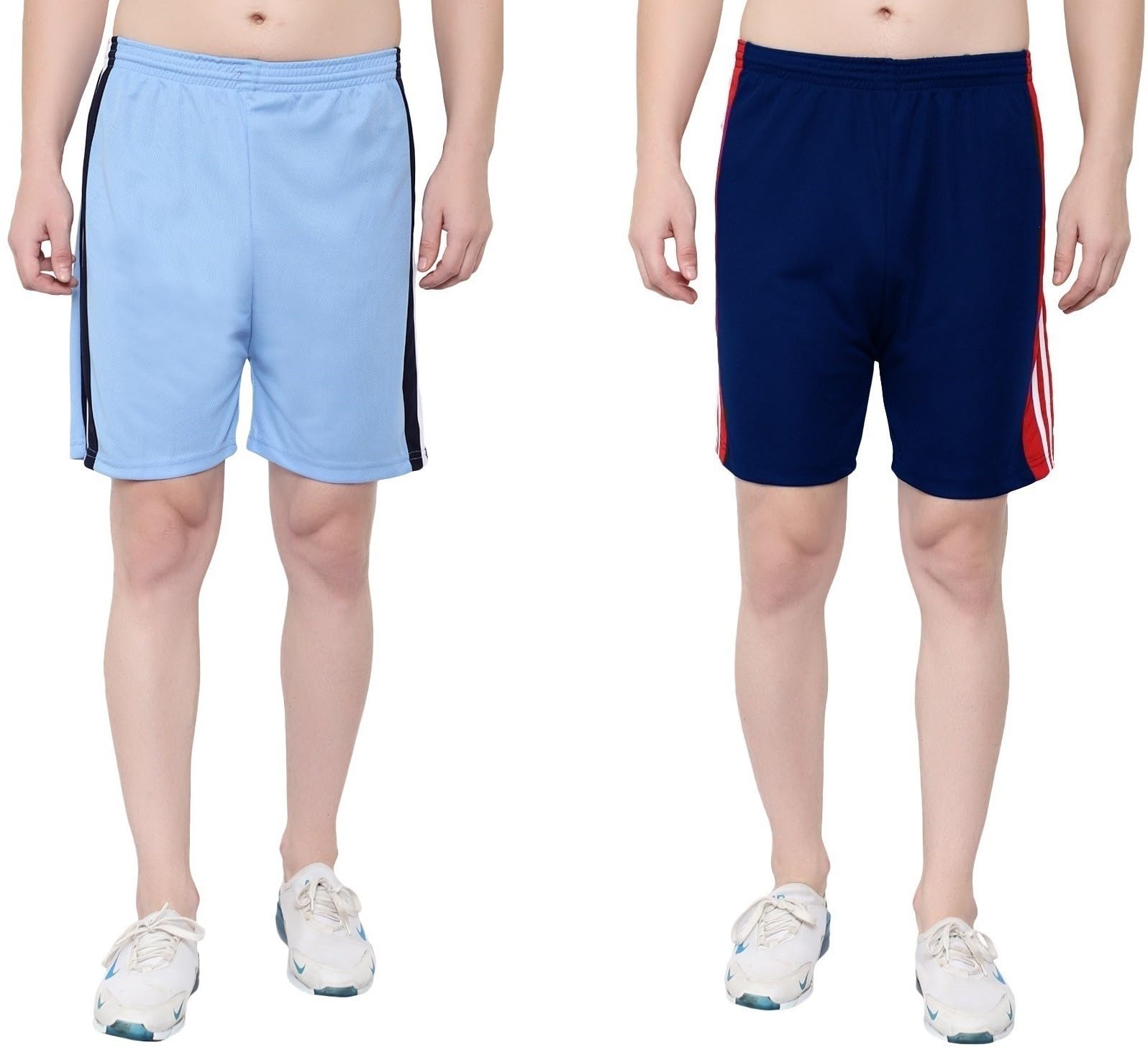 Striped Men Multicolor Regular Shorts S-JAL_725-Sky-Royal-picture-57