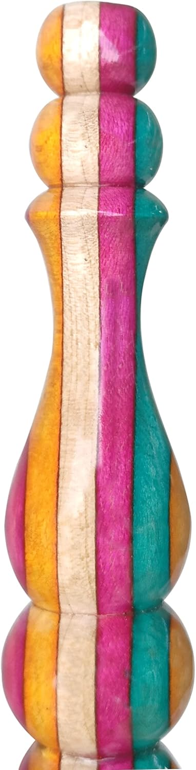 Wood and Resin Mix Crochet Hook 7" Set of 15 pcs -Wooden Ergonomic Soft Handle Crochet Hooks Knitting Needle- Resin Handle Crochet Hook Knit Craft Knitting Needle Weave Yarn/Best Gift (Mixed Wood).