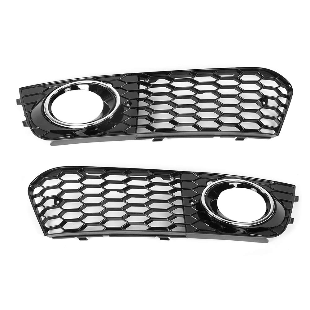 Copertura per Fendinebbia Cornice per Lampada Griglia in Rete Copertura in Rete Copertura per Fendinebbia Stile RS per Auto Per Veicolo Adatto per B8 2009-2011(Galvanotecnica