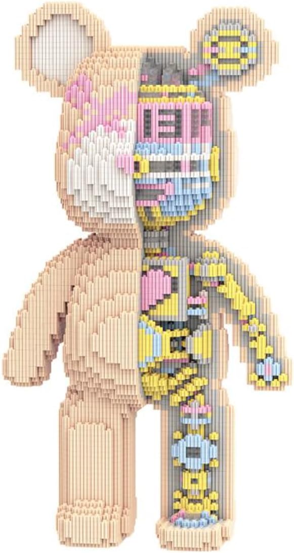 PIANTION Animal Mechanical Bear Micro Building Blocks Set(6000PCS XQ006) 16.9in High Series,Gifts Suitable for Adults