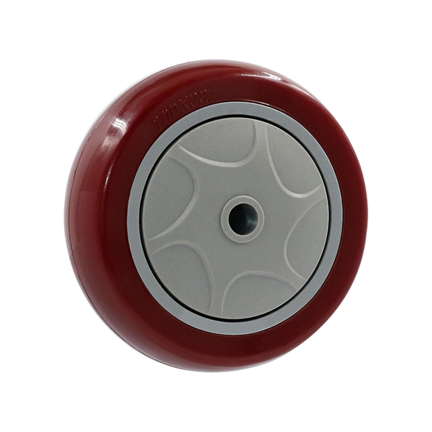 PUJIANA 交換用キャスターホイール、4個セット、高耐久回転キャスターホイール家具交換用キャスター、レッドPVCホイール、360