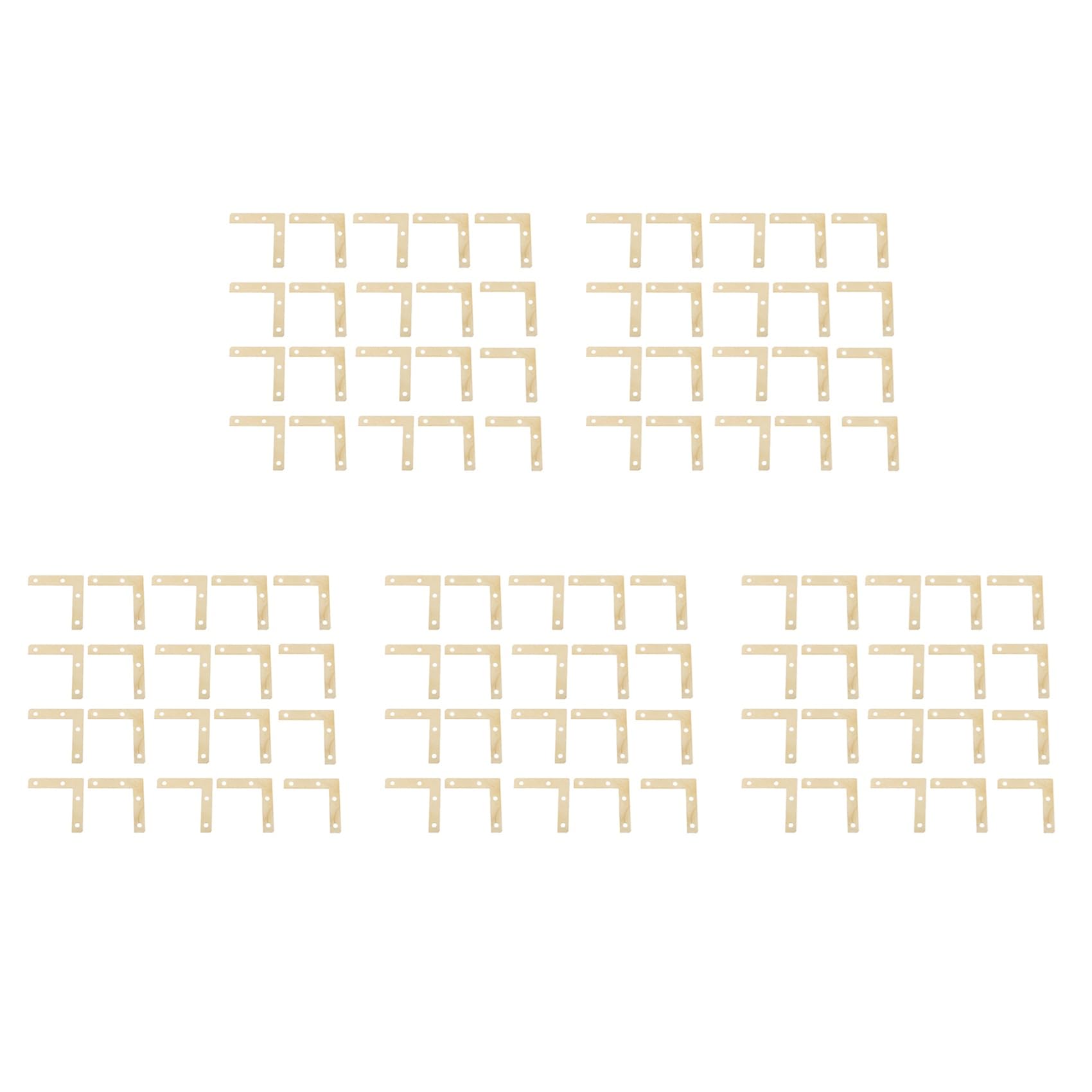 Ctrlzs 100 Pcs 51Mm Flat Corner Right 90º Angle Bracket Repair Plate Fixing Brace