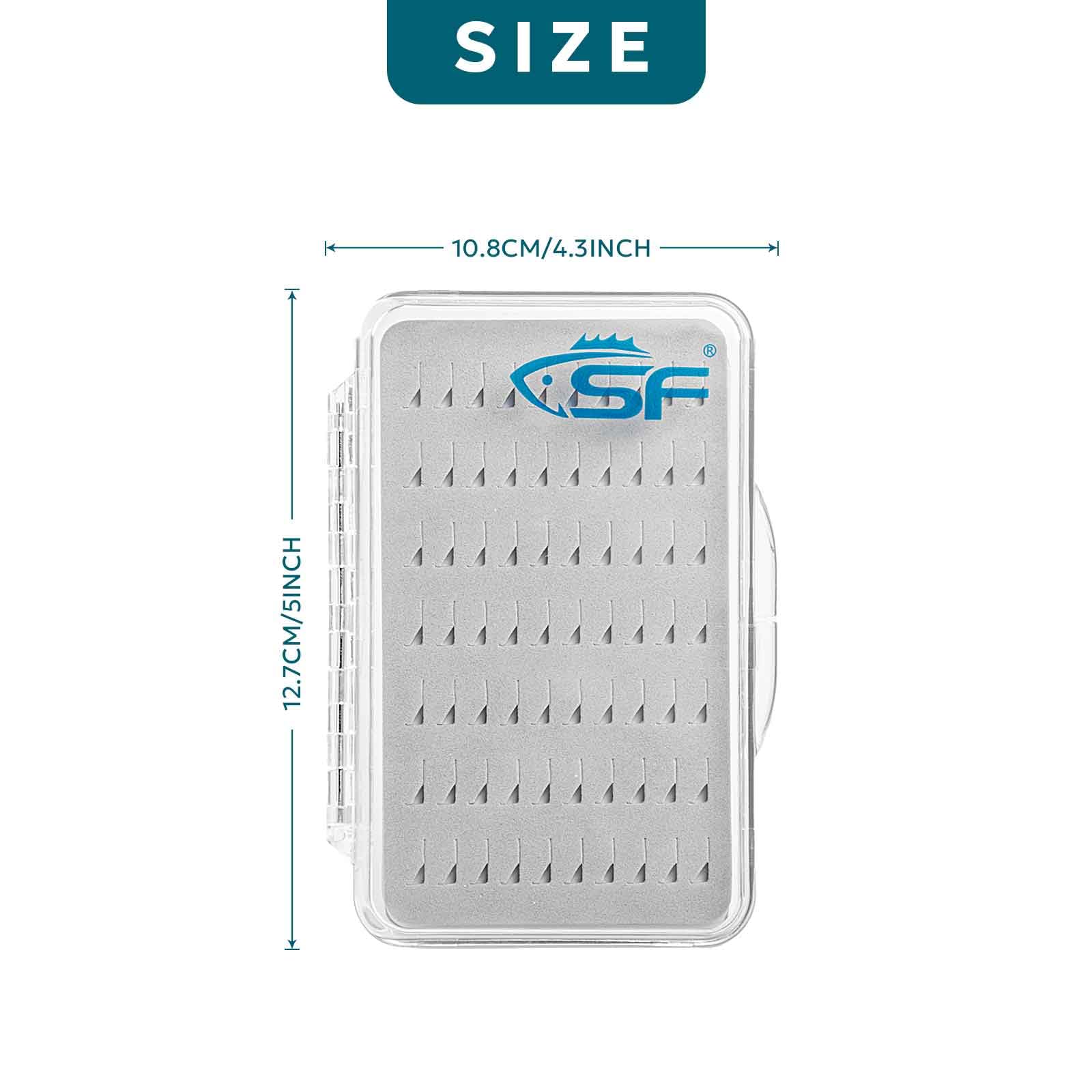 Trasparente Schiuma Blu Scatola Da Pesca A Mosca Trasparente, Slim - Foto 10