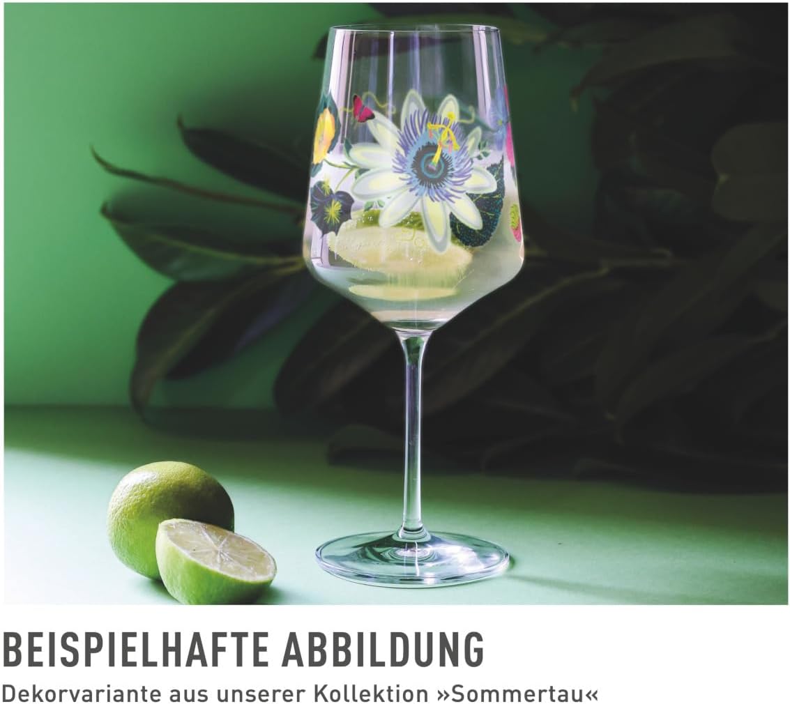 RITZENHOFF 2931013 Aperitif Glass 500 ml - Summer Tau Series - Motif No. 13 with Colourful Tucan - Made in Germany