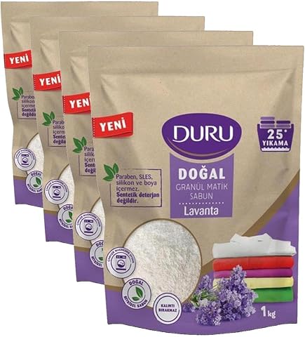DURU Granül Sabun Lavanta, 1 Kilogram (4 paketi)