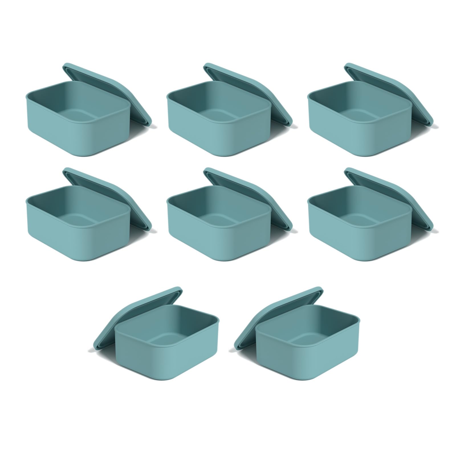 8 Microwavable Silicone Food Containers Leak Proof Design Refrigerator Freezer Safe Dishwasher Safe Microwave Container