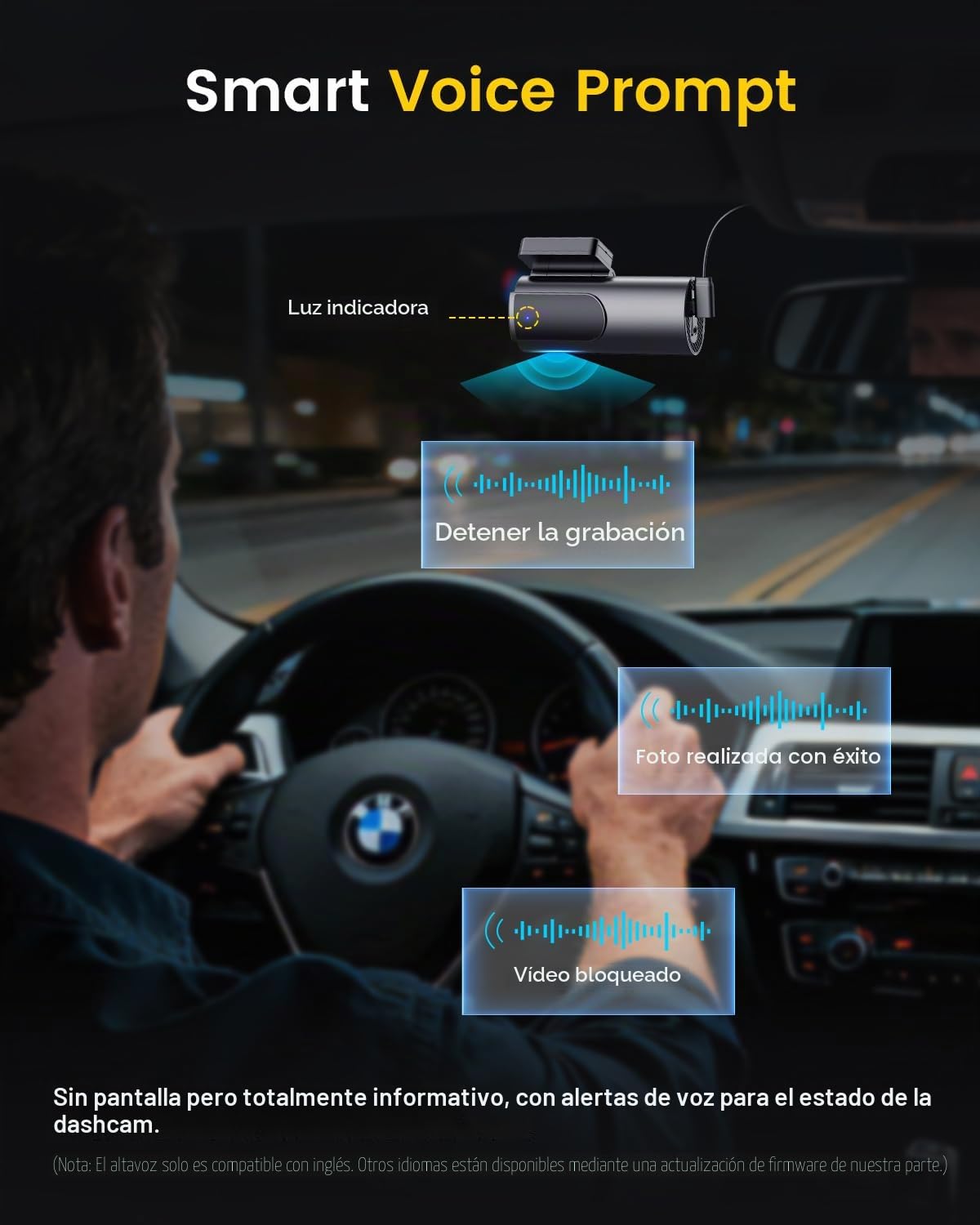 GKU Dashcam Cámara Coche 4K+1080P, 5GHz WiFi Dash CAM Coche con Tarjeta SD de 64GB,Camara Coche Grabadora,170° Gran Angular,Visión Nocturn,WDR,Sensor G,Monitor de Aparcamiento