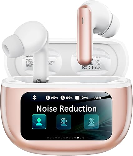 Wireless Earbuds, Ear Buds Active Noise Cancelling with Charging Case, 6.0 Bluet