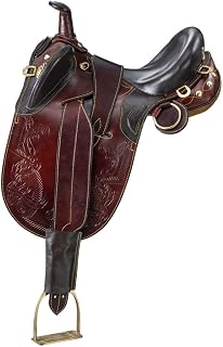 Tough 1 AOC Stock Poly Saddle Package with Horn Brown 16 i