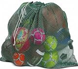 Handy Laundry Mesh Equipment Bag, Green - 24 x 36 - Adjustable, sliding drawstring cord closure. Perfect mesh bag for parent or coach, making it easy to transport