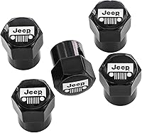 Vista 6 de Jeep Cubiertas de tapa de válvula con acabado negro con logotipo... (negro B)