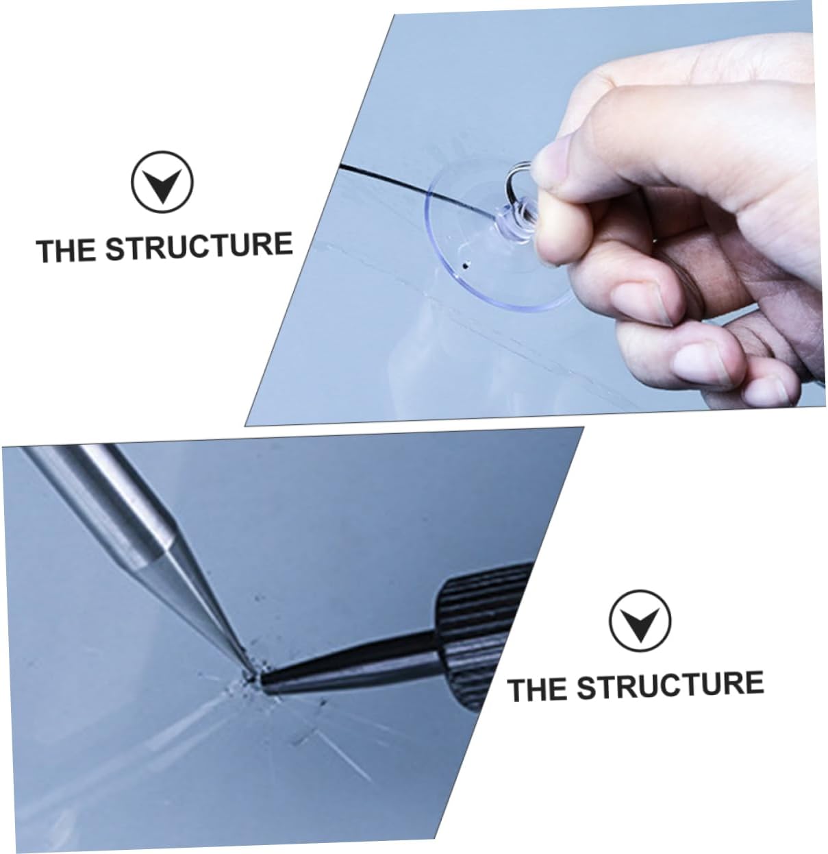 Mobestech 1set Cracked Glass Repair Tool Kit Windshield Repair Fluid for Auto Glass Easy Operation Multiple Tools for Car Window Cracks and Chips
