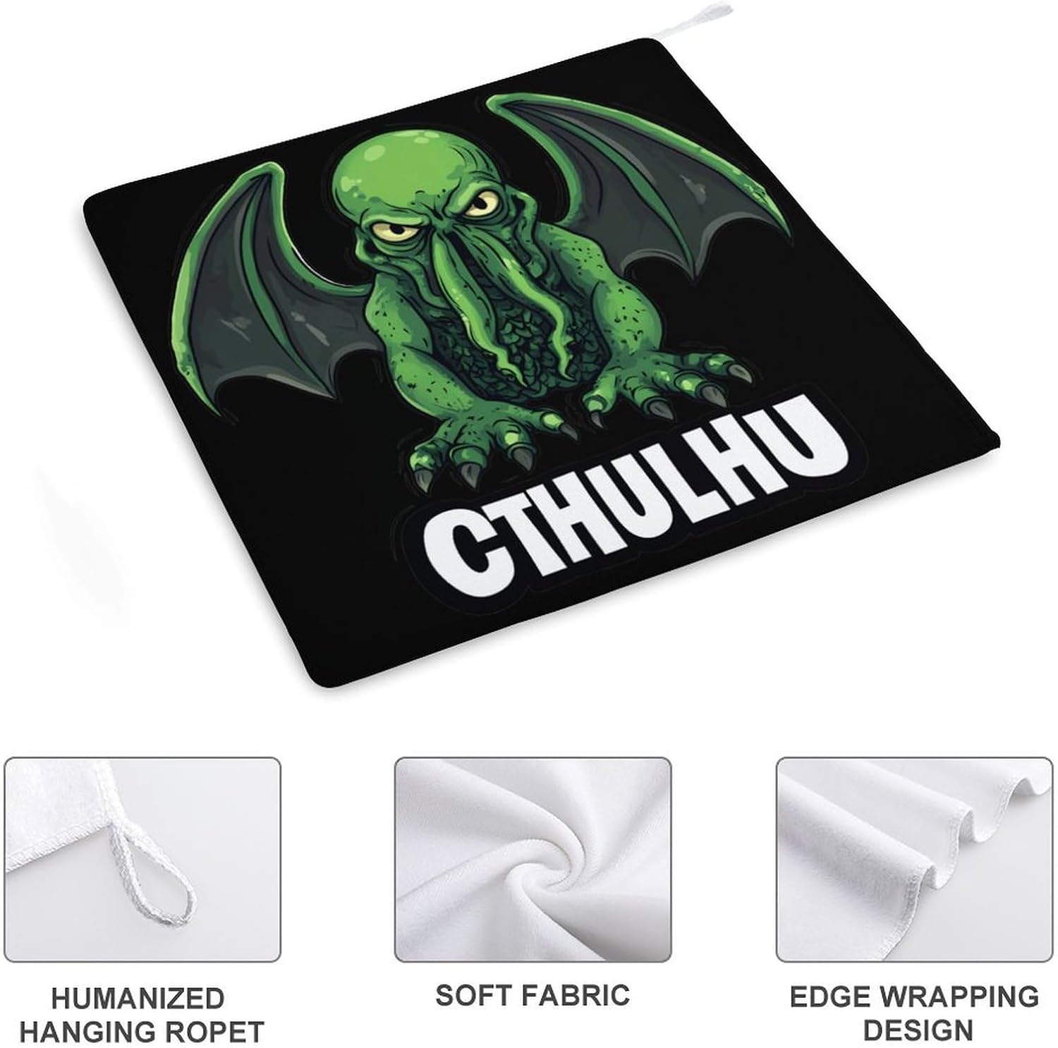 C-thulhus Printed Hand Towels for Bathroom Handkerchief | Absorbent,with Hanging Loop,Kitchen Towels,for Home Hotel,Soft