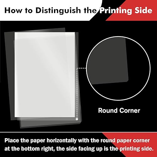 Miniatura 2 de Koala - Película transparente para inyección de tinta, 50 hojas, 100 % transparente, para impresoras de inyección de tinta, para manualidades,