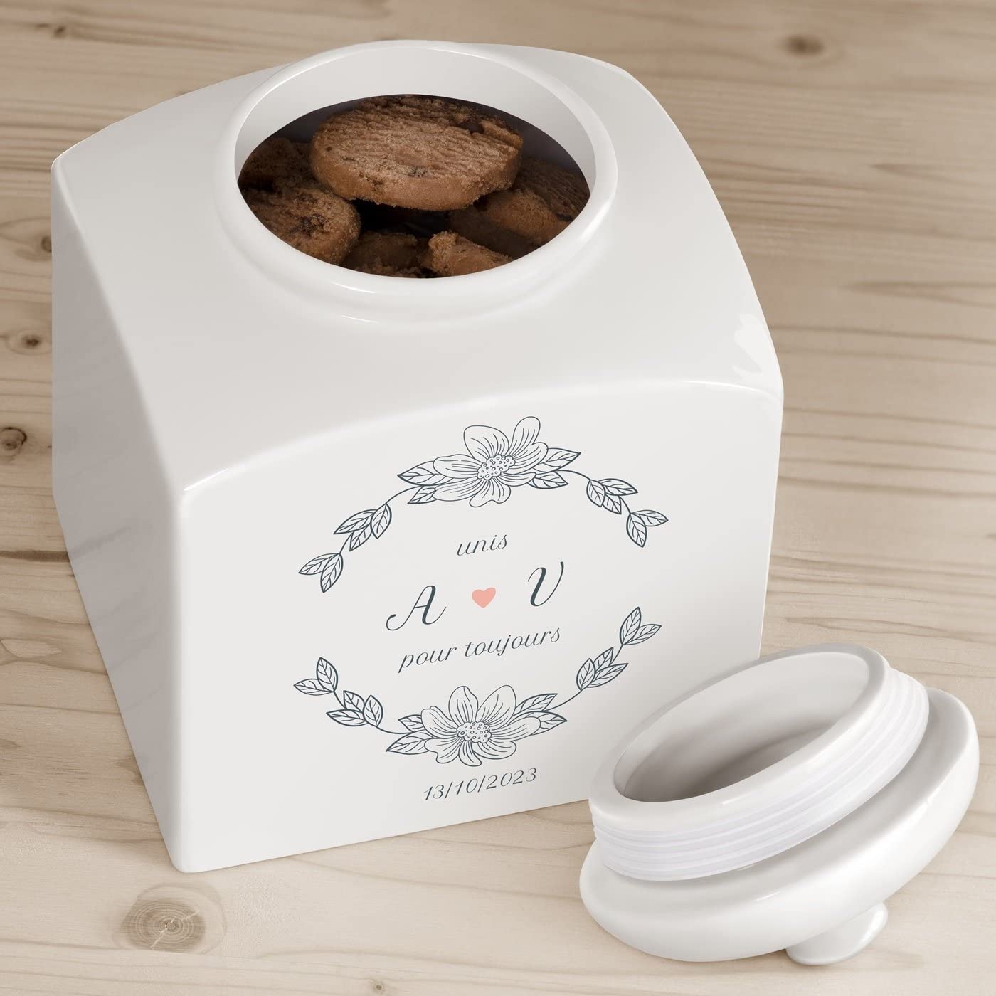 Maverton Pot à Biscuits Personnalisé Avec Couvercle Bocal Bonbon