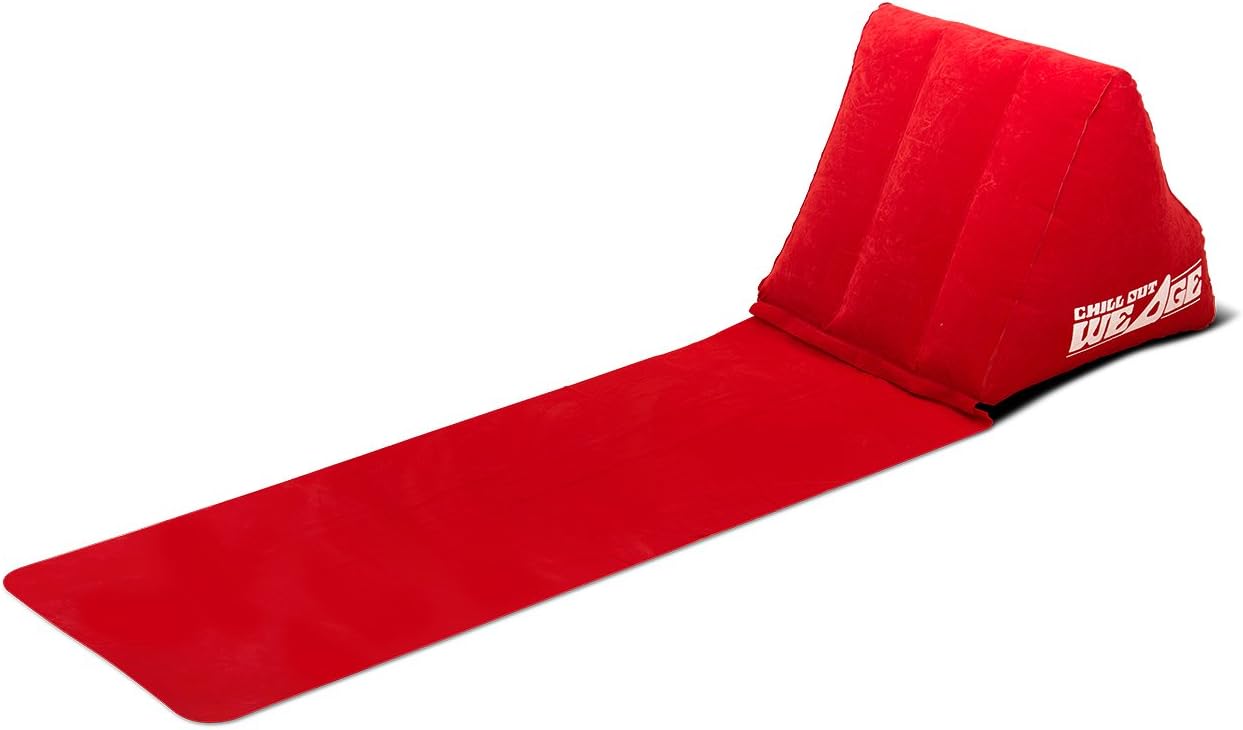 IGGIGarden Chill Out Wedge inflatable lounger back rest, Red