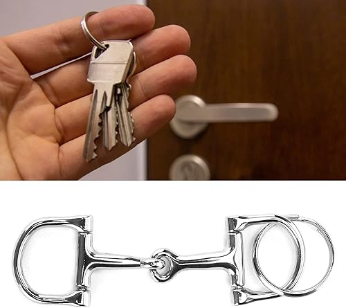 Miniatura 4 de Fydun DShaped Snaffle Llavero, Bit Horse Bits Key B01mr52bnw Snaffle Durable Silver DRing ZineAlloy, Popular