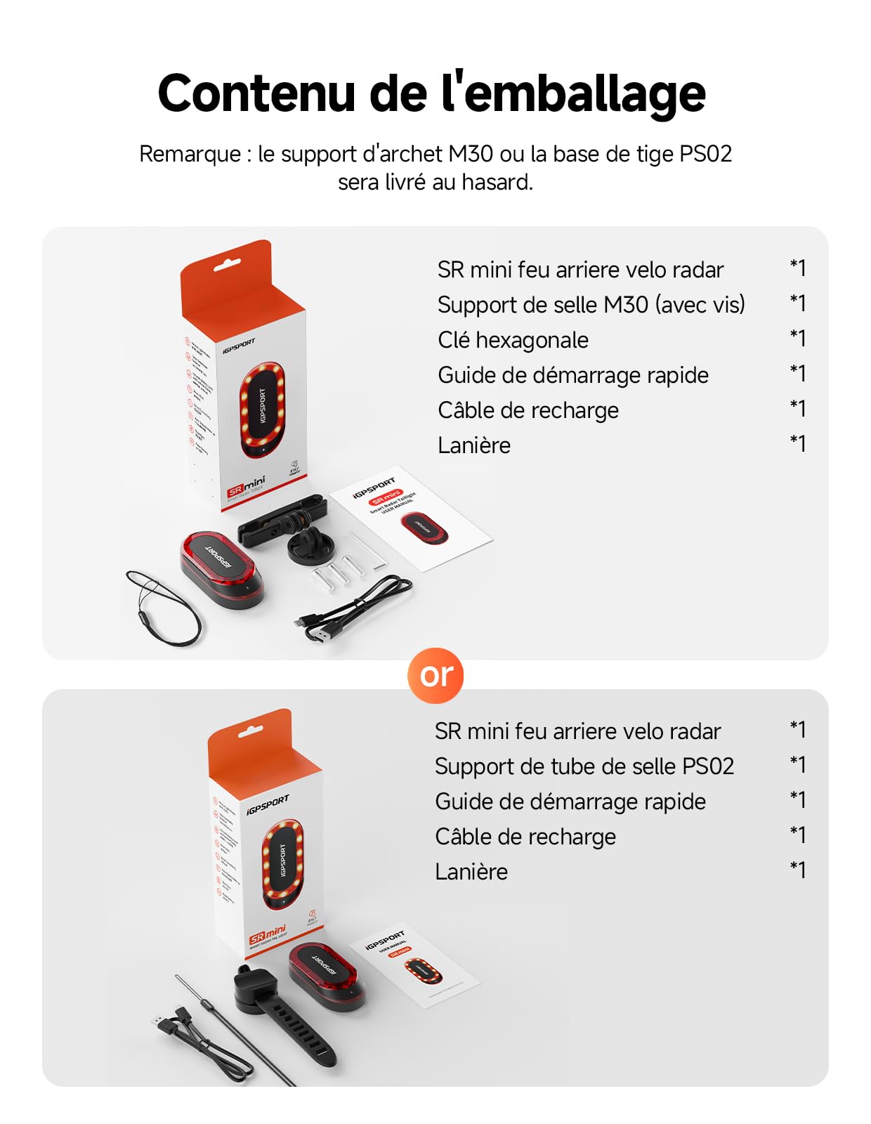 iGPSPORT SR Mini Feu Arriere Velo Radar 160m Detection Radar Alerte Lumineuse Avertisseur Frein 7 Modes Eclairage 220° 20H Ant+ Bluetooth 5.0 IPX7
