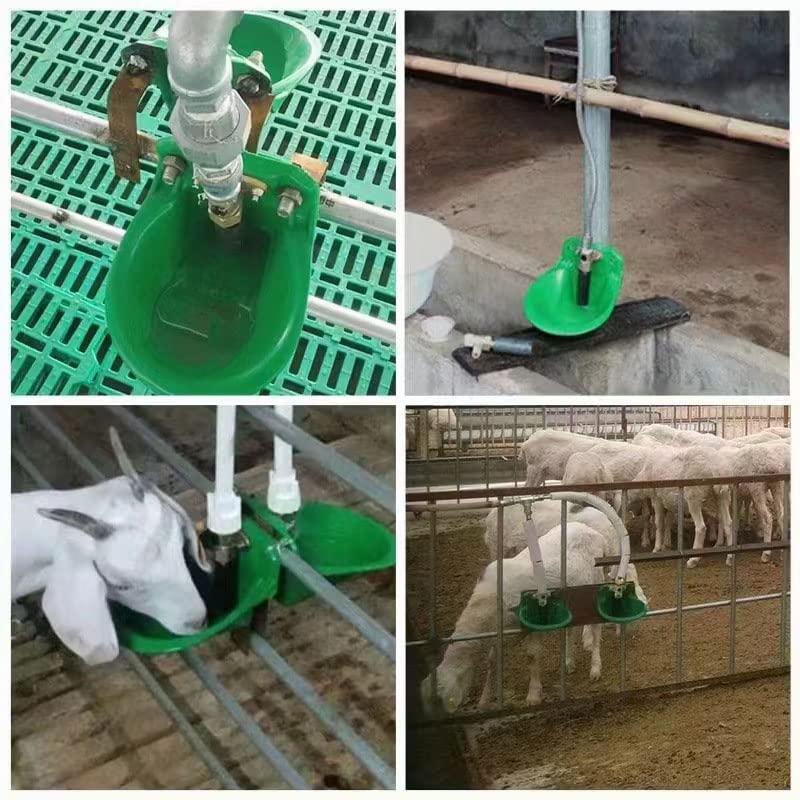 Abreuvoir Automatique Pour Moutons et Chèvres - 8L - Adapté à la Tête de Mouton - Tactile Switch - Vert - 21cm*18.5cm*15cm
