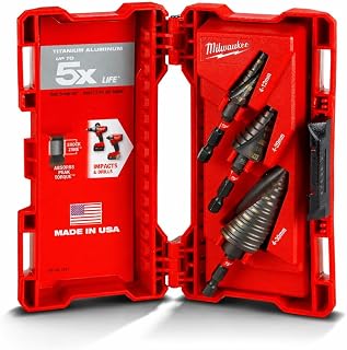 Set of 3 MILWAUKEE Step Drill Bits for Impact Tools 48899266