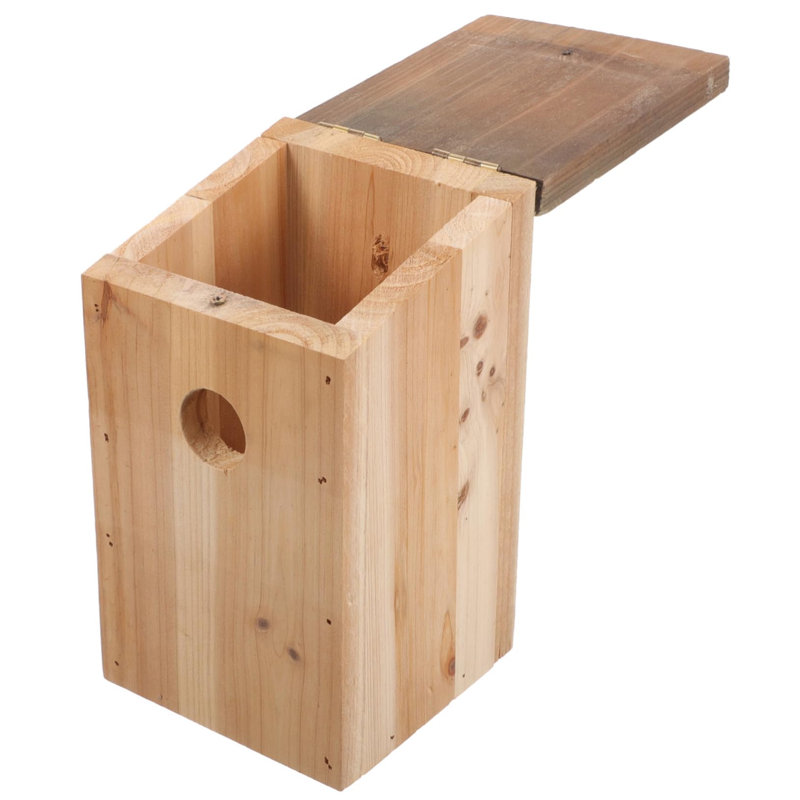 Cage de nidification d'oiseaux en bois massif avec finitions faites main