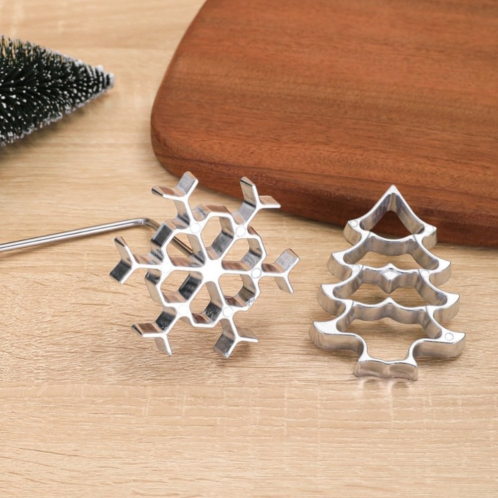 Fauhapyway Moldes Fritura Aleación Aluminio Antiadherentes Mango para madera
